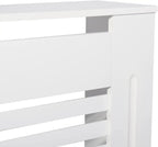 Wood Radiator Cover Cabinet White Horizontal Slat Heater Covers Modern Tall Radiator Shelf