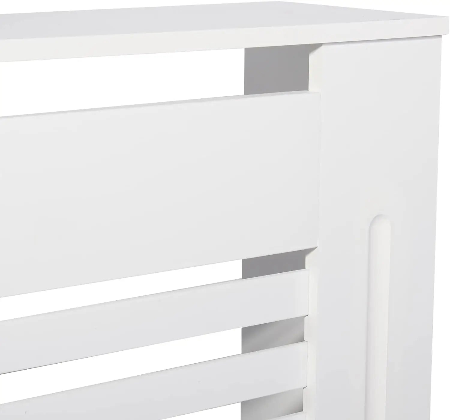 Wood Radiator Cover Cabinet White Horizontal Slat Heater Covers Modern Tall Radiator Shelf