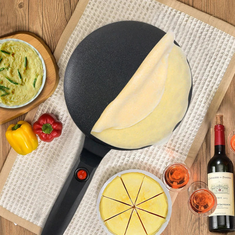 Electric Crepe Maker Cake Maker Machine Breakfast Pizza Baker Pancake Baking Pan Non-Stick Pan Chinese Spring Roll Cooking Pan