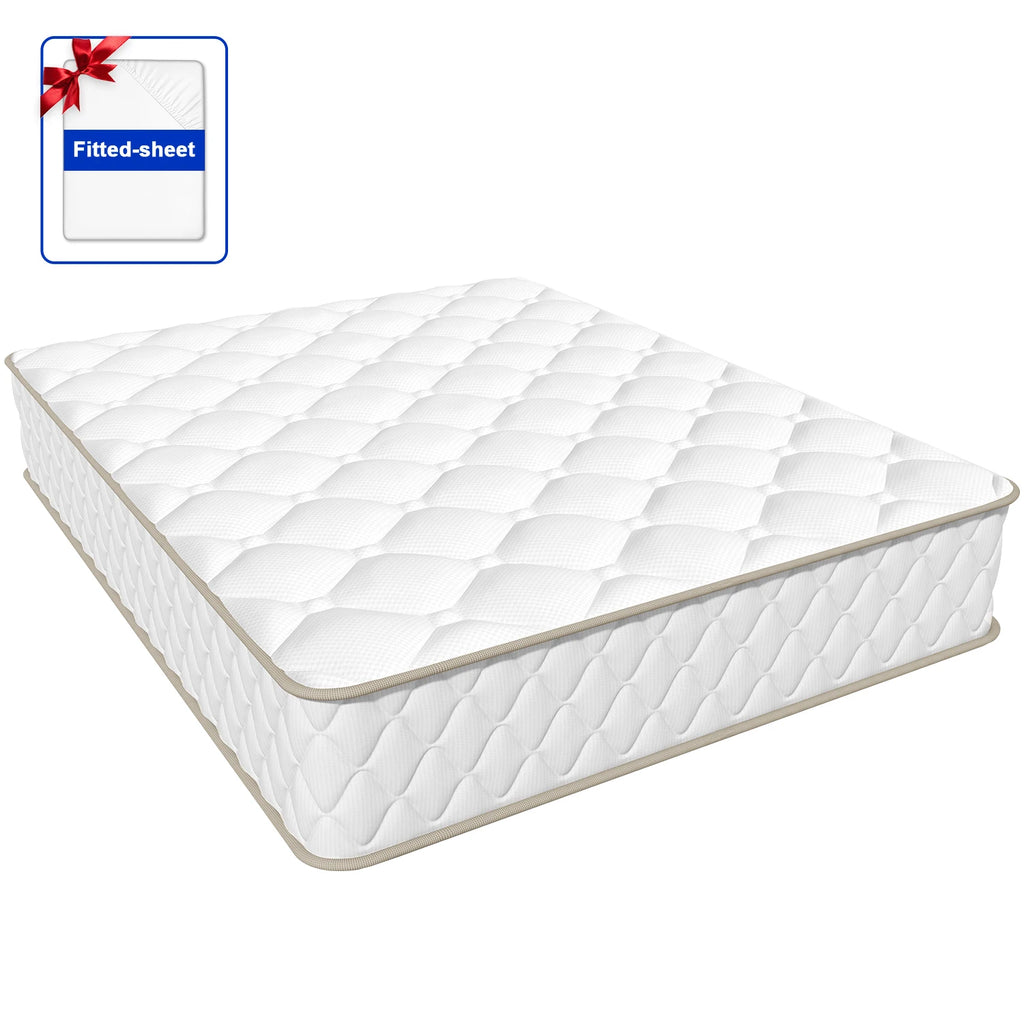 AUTHMIC Mattress 22cm Thickness 7-Zone Support Medium Firm Breathable Bed Pocket Mattress for Back Pain Relief Comfortable Sleep