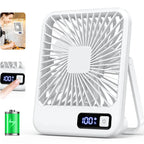 Desk Fan, Portable USB Rechargeable Fan, 180° Tilt Folding Personal Fa