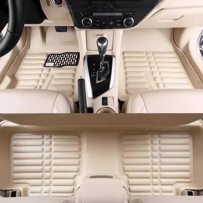 Car LHD Floor Mats for Honda HR V 2016~2022 HR-V HRV RU Vezel Leather Panel Liner Carpet Custom Foot Part Inner Rug Accessories
