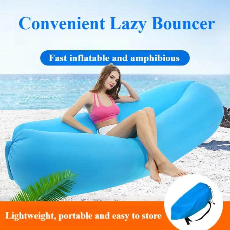 Portable Inflatable Air Sofa Bed - Compact Lounge sofa for Camping, Beach,party Lightweight Water-Resistant Outdoor Furniture