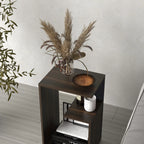 Everet 25" High 3-Tier Shelf Side Table Dark Oak