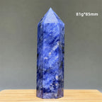 Blue Veins Stone Obelisk Natural Mineral Quartz Home Feng Shui Decorative Gift Reiki Treat Witchcraft Magic Wand