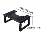 Bamboo Toilet Stool Foldable Adjustable Height Squat Stool Potty Poop Step Stool for Bathroom Improve Squatting Posture Non-Slip