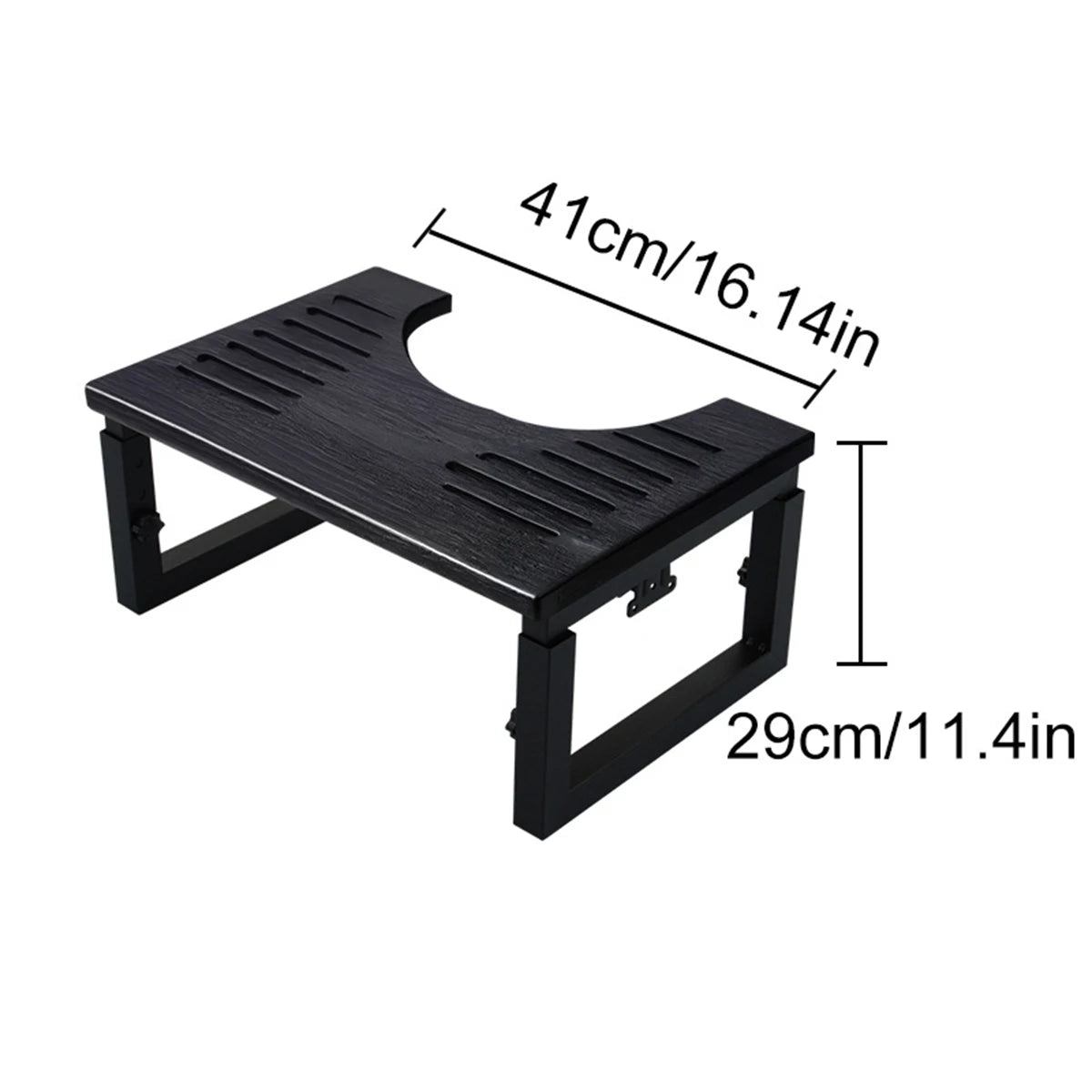 Bamboo Toilet Stool Foldable Adjustable Height Squat Stool Potty Poop Step Stool for Bathroom Improve Squatting Posture Non-Slip