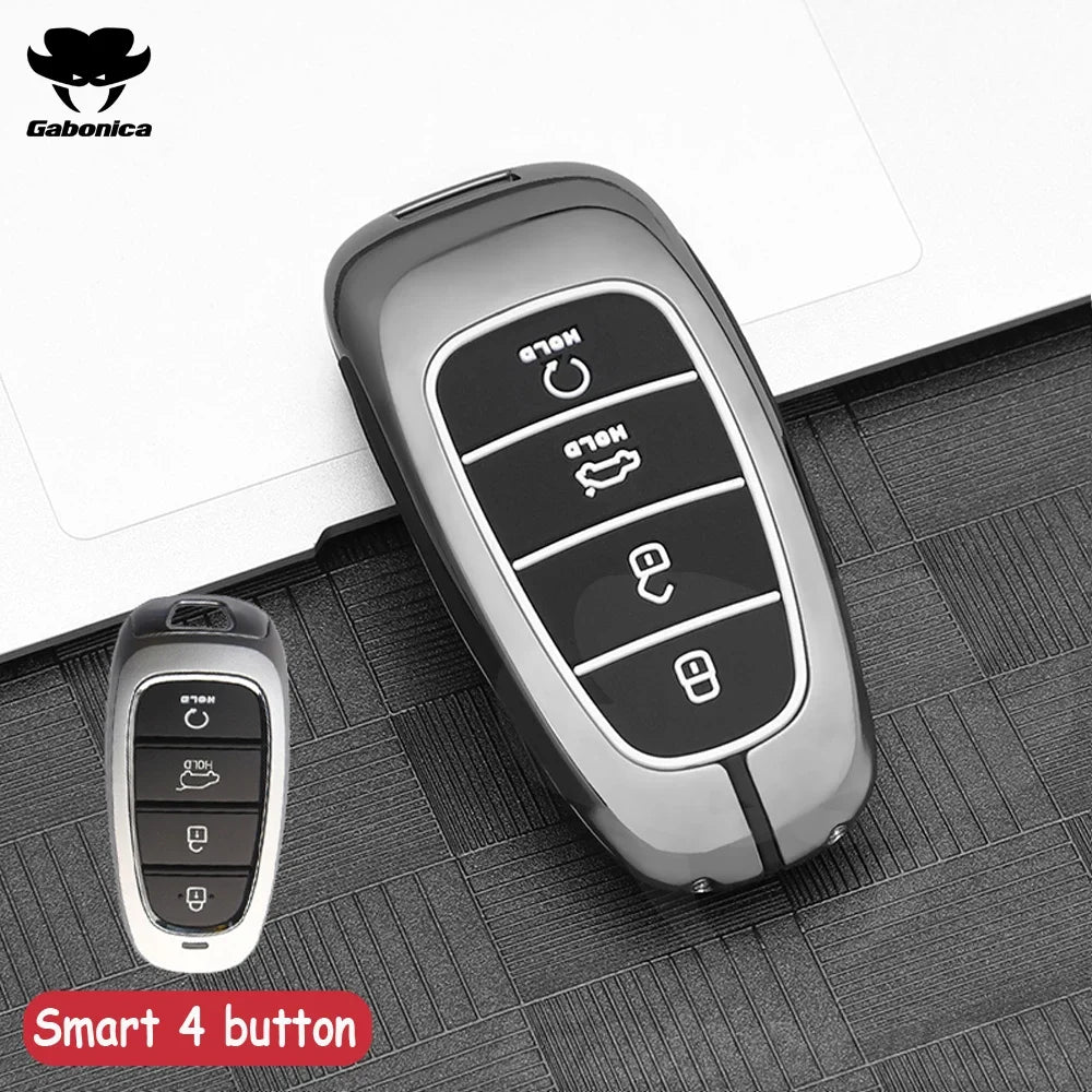 3 4 Buttons New Car Smart Key Case Cover For Hyundai N Performance Tucson Solaris Sonata Hybrid NEXO NX4 Santafe dn8 Accessories