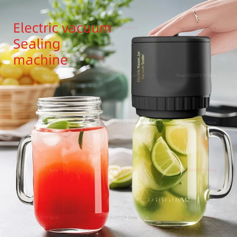 Electric Mason Jar Vacuum Sealing Kit Cordless Automatic Tank Sealant For Wide And Conventional Mouth Mason Jar Fermentation