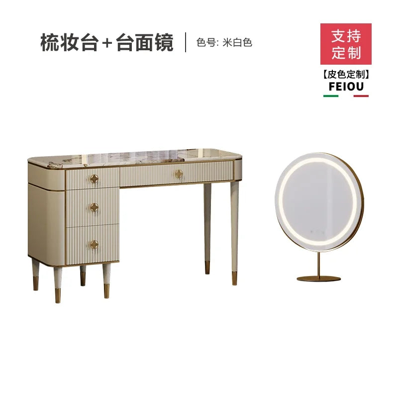 Dresser Bedroom Modern Minimalist Marble Integrated Makeup Table