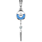 Car DIY Perfume Pendant Air Freshener Rearview Mirror Metal Lace Pendant Hanging Perfume Empty Diffuser Car Interior Decoration