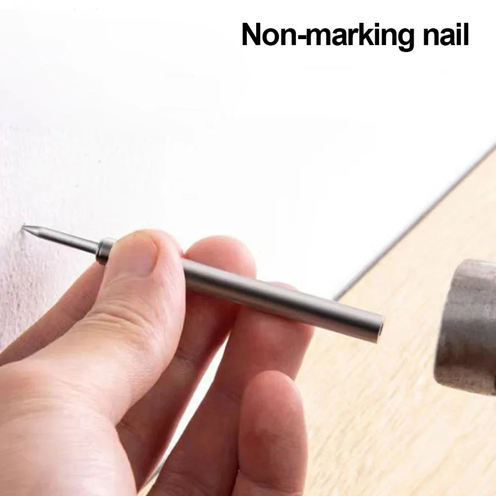 300-10pcs Double Head Nails Anti-Rust Double-Head Seamless Thread Nail Hard Thread Screws Set for Solid Wood Skirting Boards