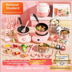 Trendy Mini Real Cooking Kitchen Set Food Grade Safe Small Cooking Utensils Kit Real Cookable Play Toy For Girls Birthday Gift