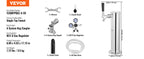 VEVOR Kegerator Tower Kit Single Tap Beer Conversion Kit Stainless Steel Keg Beer Tower Dispenser Dual Gauge W21.8 Regulator