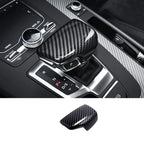 For Audi Q5 FY 2018 2019 2020 2021 Car Styling Interior Door Window Handle Panel Strips Cover Trim Carbon Fiber ABS