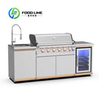 Customizable Cabinets Outdoor Kitchen Set With Bbq And Fridge Home Garden Barbecues Machine Bbq Grills Outdoor For Party