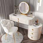 Dressing table glass desk bedroom modern makeup table wooden drawers Storage vanity chair comfortable furniture for bedroom
