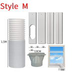 Air Conditioner Exhaust Hose Vent Kit Mobile Air Conditioning Parts Window Kit Slide Plate Tube Connector Wind Shield Adaptor