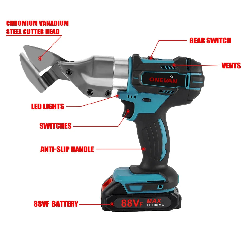 588N.m Electric Scissors Efficient Rechargeable Metal Plate Iron Multifunction Power Cutting Tool For Makita 18V Battery Pin