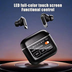 V8 screen display wireless Bluetooth earphones ANC active noise cancelling earbuds in ear earphones with built-in microphone