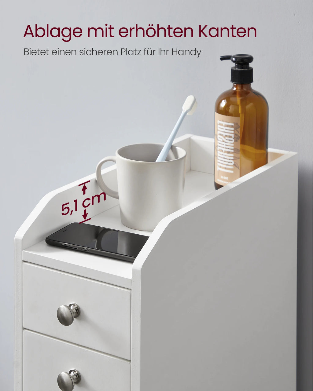 VASAGLE bathroom chest of drawers bathroom wardrobe toilet wardrobe with drawers