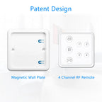 LoraTap RF 868Mhz 1,2,4 Channels Portable and Mountable Remote Control for Curtain Roller Shutter Blinds Switch