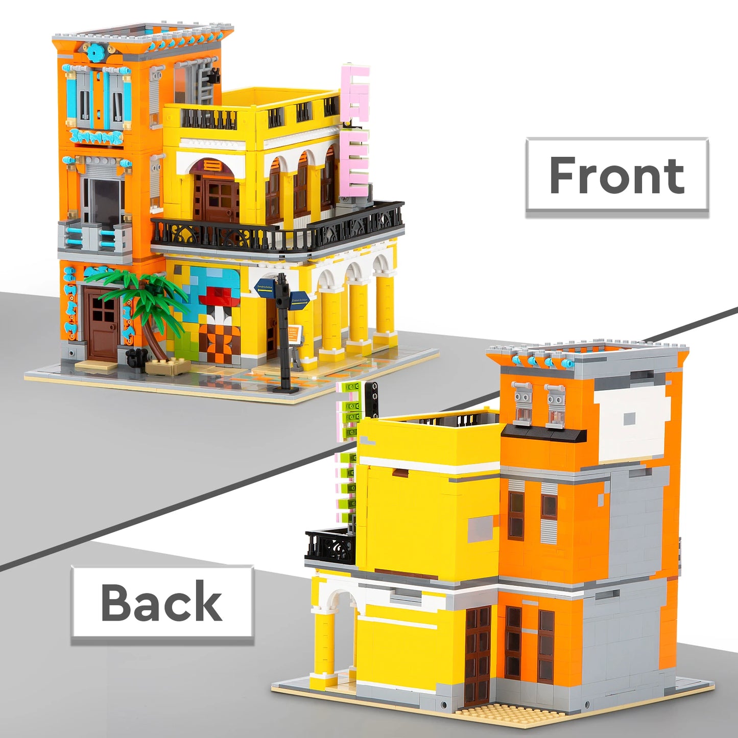 Coffee House Building Blocks Set - "Havana Cafe" Architecture Model Kit for Kids Gift | AlluCanFind
