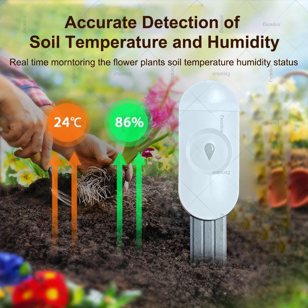 Zigbee 3.0 Soil Moisture Tester Temperature Humidity Sensor Home Automation Plant Flower Irrigation Detector Support Zigbee2mqtt