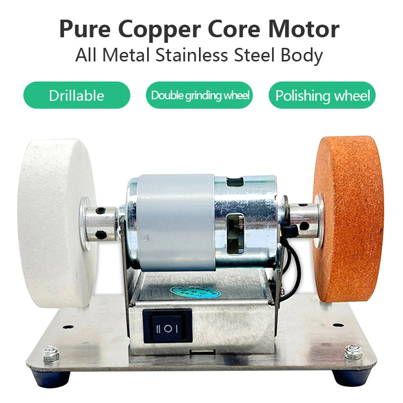 Small grinding machine, table grinding, coarse and fine double grinding wheels, household small electric grinding, polishing