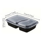 10 Sets Disposable Food Boxes with Lids Microwave Food Storage Boxes Kitchen Refrigerator Storage Containers Durable Stackable