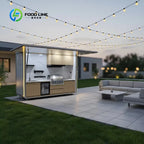 Customized Modern Modular Outdoor Kitchen Stainless Steel Lacquer Acrylic Food Business Easy Install Durable Equipment