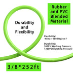Air Hose 3/8" Heavy Duty Lightweight Kink Resistant Flexible Compressor Tough Pro Air Hose Working Pressure 300 PSI