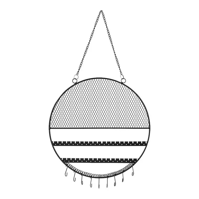 Wall Earring Hanger  Metal Grid Wall Shelf Earring Organizer Jewelry Holder Ear Stud Display Rack for Bracelet Necklace Ring