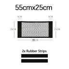 Car Trunk Net Car Double Storage Network Bag Auto Seat Back Fixed Mesh Pocket Universal Car Elastic Velcro Straps Net Organizer
