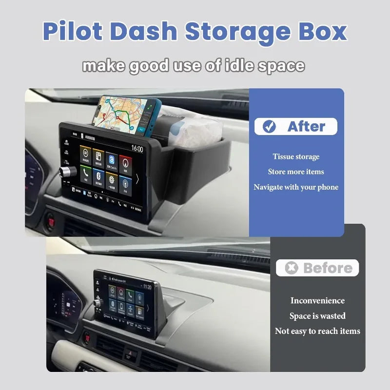 Center Console Organizer Tray for Honda Pilot 2023 2024 Insert Tray Storage Organizer Interior  Accessories (Dash storage tray)