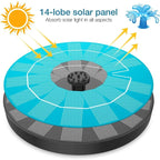 3.5W Solar Fountain Disk Design with 6 Nozzles Fountain Pump for DIY Design Water Splash Powerful Solar Panel Outdoor Decoration