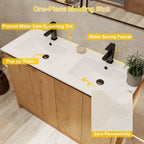 48" Bathroom Vanities with Sink Combo, Modern Freestanding Cabinet with Undermount Basin, Soft Closing Doors, Adjustable Storage