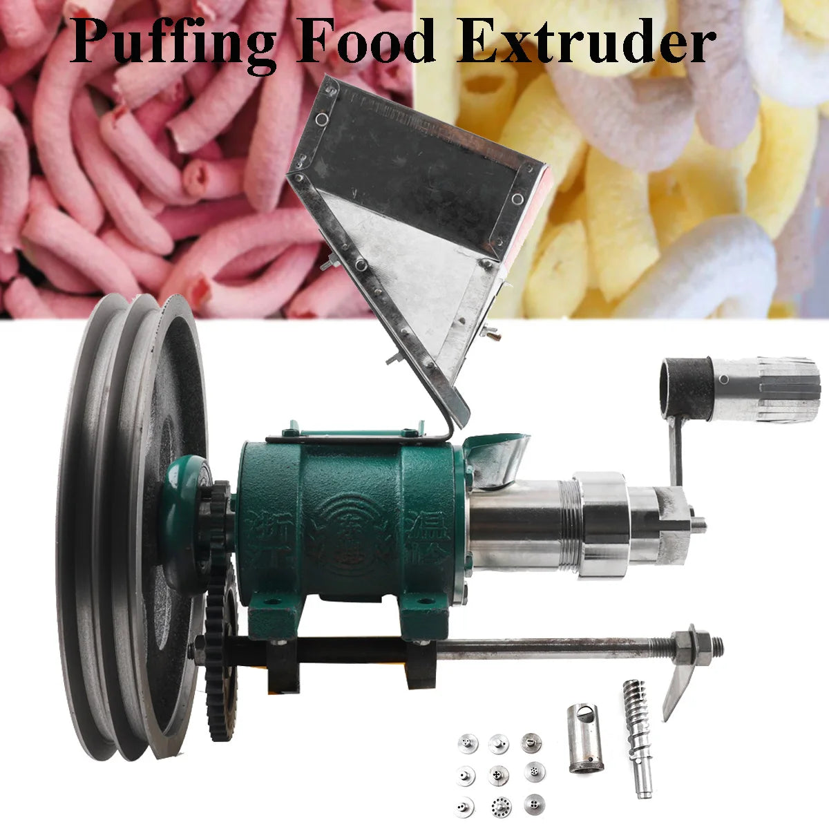 25Kg/h Snack Extruder Corn Rice Food Extrude Puffing Machine Twisted Hollow Stick Solid Crispy Popper Bulking Machine