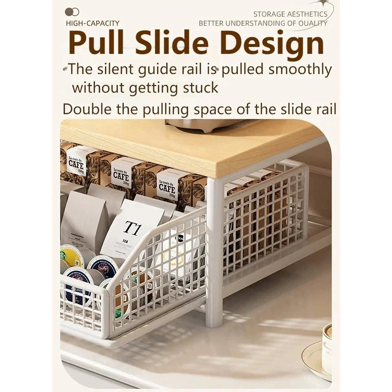 Microwave Shelf Organizer Modern Kitchen Countertop Space Saving Appliance Storage Rack Stylish Home Design