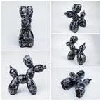 2025 Balloon Dog Home Decor Animals Figurine Ceramic Cute Statue Art Sculpture Craftwork Black With Line Boy Room Decoration