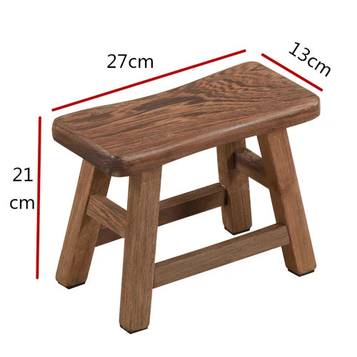 Chicken wing wooden bathing stool solid wood small bench stool child mini Chinese home living room baby adult wooden stool ZM11