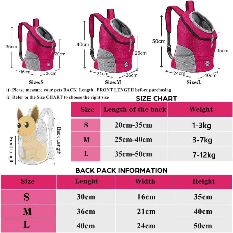 New Portable Double Shoulder Pet Carrier Backpack - Outdoor Travel Mesh