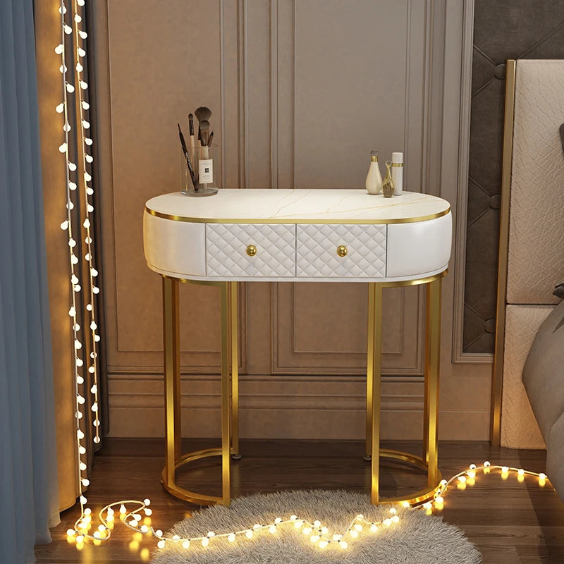 Nordic vanity chair white bedroom LED light Dresser storage cabinet makeup Dressing table light mirror stool bedroom furniture