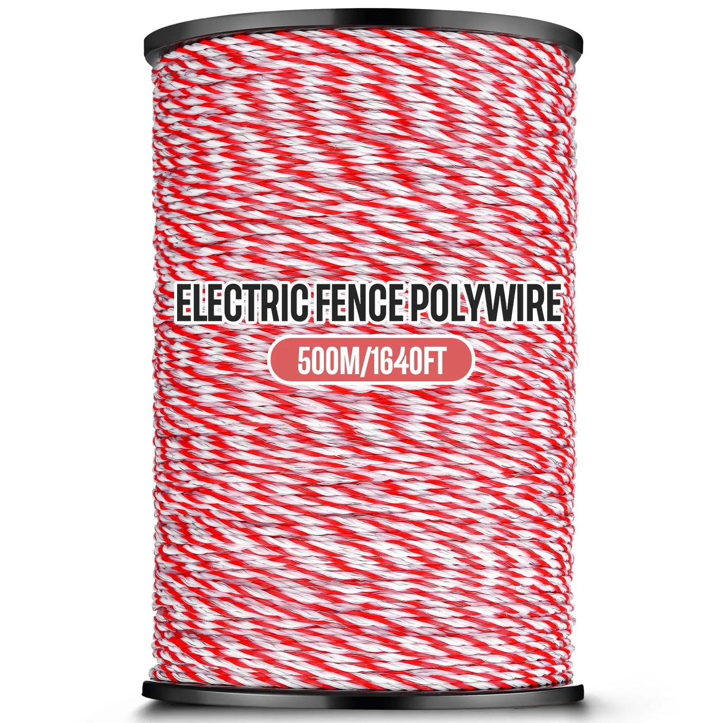 200/500M Roll Electric Fence Rope Polywire with Steel Poly Rope for Horse Animal Fencing Ultra Low Resistance Wire and Accessory