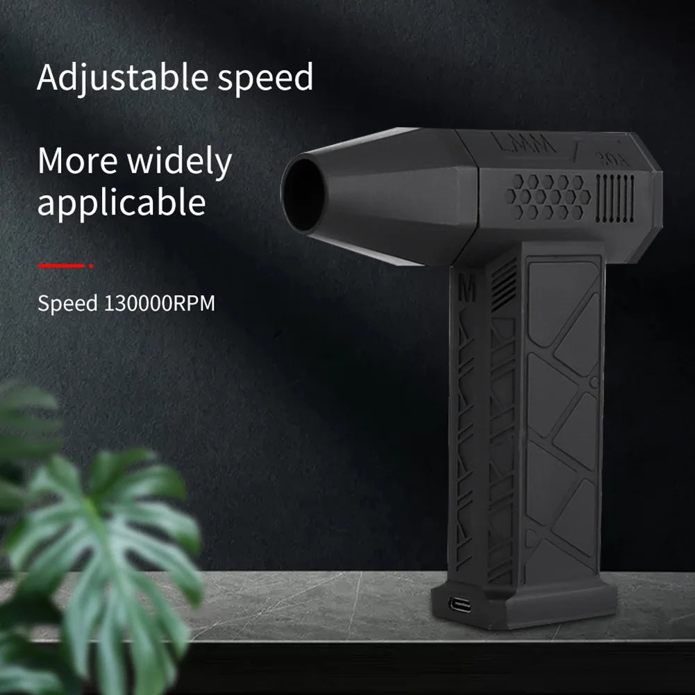 130000RPM Mini Turbo Jet Fan 52m/s+ Brushless Motor Violent Blower Portable Dust Blower for Computer Keyboard Outdoor Car Home