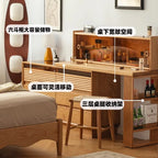 Solid wood dresser chest integrated removable cream wind bedroom bedside makeup table storage cabinet