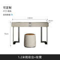 CC Italian minimalist dresser light luxury rock slab leather makeup table modern minimalist high-end sense