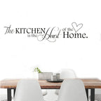 Kitchen Wall Stickers The Kitchen Is Heart Home Wall Stickers DIY Removable Letter Vinyl Wall Art Decals Kitchen Wall Decoration