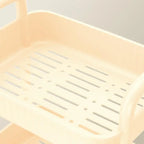Rolling wheel Kitchen Cart Waterproof 2 Tier Anti-Slip Cart Shelf for Skin Care Products Sauce Bottles Small Storage Trolley