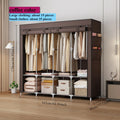Portable Closet Large Household Multi-laye Economy Fabric Wardrobe Dustproof Rental Room Single Person Closet Clothes Organizer